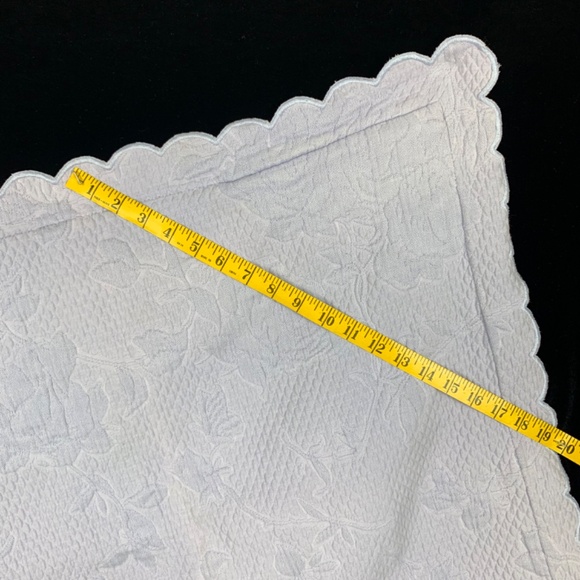 2 Company Store Lavender Pillow Shams Quilted Matelasse European Scalloped Edges - Picture 3 of 10